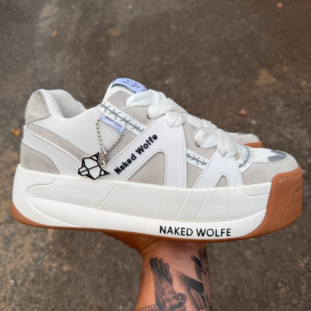Naked Wolfe Men’s Sneakers “Slide”– Black/White – Size 10US (EU 43 / UK 9) - Picture 4 of 10